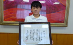 原田ゆうと君が環境表彰受賞